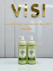 DẦU GỘI XẢ BIOTIN COLLAGEN XANH KIỀM DẦU MƯỢT TÓC (MẪU TRÒN MỚI) 500ML - 1000ML