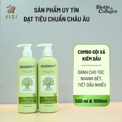DẦU GỘI XẢ BIOTIN COLLAGEN XANH KIỀM DẦU MƯỢT TÓC (MẪU TRÒN MỚI) 500ML - 1000ML