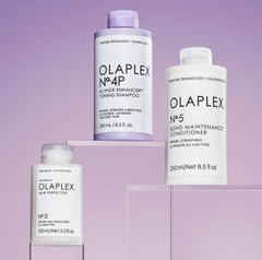 Bộ đôi chăm sóc tóc tím chuyên dụng cho tóc tẩy, tóc sáng màu OLAPLEX No.4P và OLAPLEX No.5P