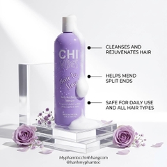 Dầu gội xả CHI Vibes Hair to Slay – Dưỡng ẩm và phục hồi tóc hư tổn (CHI Vibes Hair to Slay Daily Moisturizing Shampoo & Split-End Mending Conditioner) 355ml