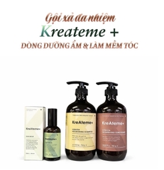 Bộ dầu gội xả dưỡng tóc KreAteme+(KreAteme+ Keratin Nourishing Shampoo & Conditioner) 750ml