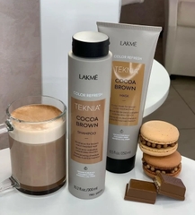 Dầu gội xả cho tóc nhuộm màu nâu LAKME Teknia Cocoa Brown 300ml - 250ml