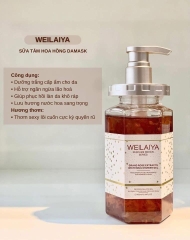 Sữa tắm trắng da cánh hoa hồng Damask Weilaiya Rose Petal Whitening Shower Gel 10ml 450ml