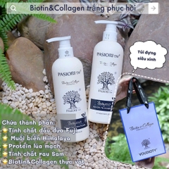 Dầu gội xả trắng phục hồi chống rụng Biotin & Collagen 500ml - 1000ml
