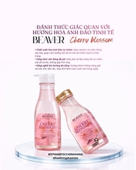 Cặp dầu gội và dầu xả siêu dưỡng tinh chất Beaver Cherry blossom dành cho tóc dầu