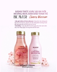 Cặp dầu gội và dầu xả siêu dưỡng tinh chất Beaver Cherry blossom dành cho tóc dầu