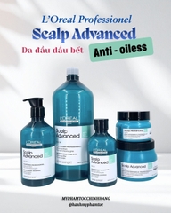 Dầu Gội Kiểm Soát Dầu L'Oreal Scalp Advanced Anti-Oiliness Shampoo 300ml/500ml/1500ml