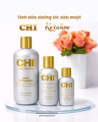 Tinh dầu dưỡng tóc CHI Keratin Silk Infusion(CHI Keratin Silk Infusion Leave-In Reconstructing Treatment)  59ml - 177ml