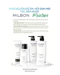 Gội xả Milbon Replenishing Moisture dưỡng ẩm, phục hồi tóc khô uốn duỗi 200ml- 500ml