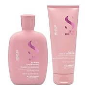Dầu gội, mặt nạ tóc, kem xả khô giữ ẩm Alfaparf Milano SDL Moisture (Semi Di Lino Moisture Nutritive Low Shampoo, Mask & Leave-in Conditioner)