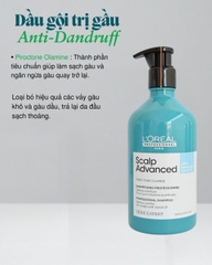 Dầu Gội  Ngăn Gàu L'Oreal Scalp Advanced Anti-Dandruff Shampoo 300ml/500ml/1500ml