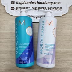 DẦU GỘI XẢ MOROCCANOIL TÍM KHỬ VÀNG BLONDE PERFECTING PURPLE SHAMPOO 1000ML - 200ml