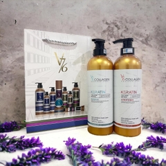 DẦU GỘI XẢ V76 KERATIN HOẶC COLLAGEN  VITAMIN E 800ML