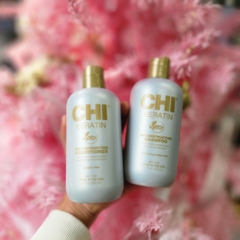 (Chính hãng công ty) Bộ dầu gội xả CHI Keratin Reconstructing Mỹ 355ml - 946ml