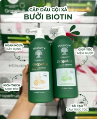 GỘI XẢ BIOTIN COLLAGEN BƯỞI HỒNG VOUDIOTY GRAPEFRUIT CHỐNG RỤNG, HỖ TRỢ MỌC TÓC, XỊT DƯỠNG 50ML