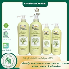 DẦU GỘI XẢ BIOTIN COLLAGEN XANH KIỀM DẦU MƯỢT TÓC 500ML - 1000ML