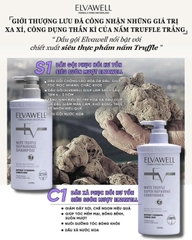Dầu gội xả  Elvawell White Truffle Shampoo & Conditioner (Màu tím) phục hồi suôn mượt cho tóc khô xơ hư tổn 500ml/1000ml