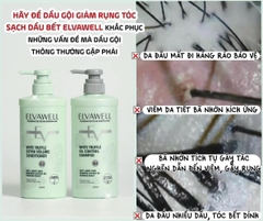 Dầu gội xả Elvawell White Truffle Oil Control Shampoo & Extra Volume Conditioner (Màu xanh) kiềm dầu, tóc mềm bồng bềnh 500ml/1000ml