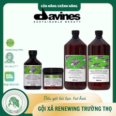 Dầu gội & Dầu xả Davines trường thọ Naturaltech Renewing Shampoo & Renewing Conditioning Treatment