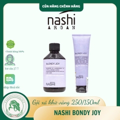 DẦU GỘI XẢ TÍM KHỬ ÁNH VÀNG NASHI  BLONDY JOY 250ML -  150ML