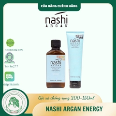 Bộ dầu gội – dầu xả chống rụng tóc Nashi Energy -Nashi Argan Energy Shampoo & Conditioner