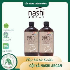 Bộ dầu gội – dầu xả dưỡng phục hồi tóc Nashi Argan - Nashi Argan Shampoo & Conditioner