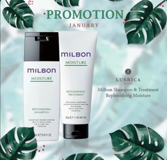 Gội xả Milbon Replenishing Moisture dưỡng ẩm, phục hồi tóc khô uốn duỗi 200ml- 500ml