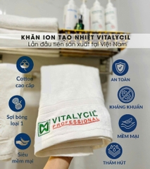 Set khăn lau tóc+khăn tắm giữ nhiệt ion Vitalycil