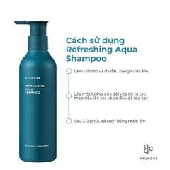 Dầu gội mát lạnh làm sạch da đầu  gàu và dầu thừa  Refreshing Aqua 500g