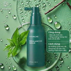 Bộ sản phẩm gội xả serum cân bằng da đầu chống rụng, trị gầu, kiềm dầu AYUNCHE