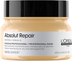Dầu gội xả hâp, dầu dưỡng tóc phục hồi L'Oréal vàng Absolut Repair