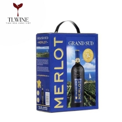 RƯỢU VANG PHÁP, BỊCH GRAND SUD MERLOT 3L