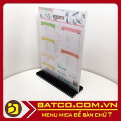 Menu mica chữ T