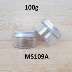 Hũ nhựa trong nắp thiếc 100g