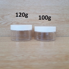 Hũ nhựa trong nắp trắng 100g