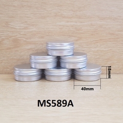 Hộp nhôm vặn đáy bằng nắp ko có khía 40*18*0.3mm