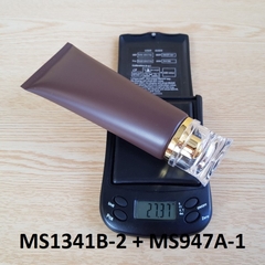 Tuýp tròn nâu nhám nắp vàng 100ml