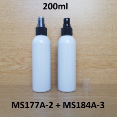 Chai trắng vai tròn phun sương sọc đen 200ml