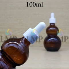 Chai hồ lô nắp bóp khoen nhựa trơn 100ml
