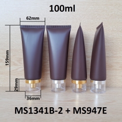 Tuýp tròn nâu nhám nắp bạc 100ml