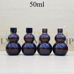 Chai hồ lô nắp vặn đen 50ml