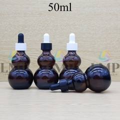 Chai hồ lô nắp bóp khoen nhựa sọc 50ml