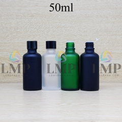 Chai tinh dầu phun mờ nắp vặn đen 50ml