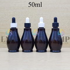 Chai đèn dầu nắp bóp khoen nhựa sọc 50ml