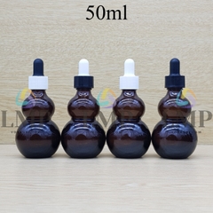 Chai hồ lô nắp bóp khoen nhựa sọc 50ml