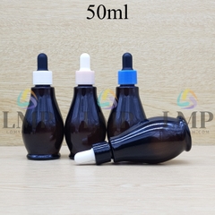 Chai đèn dầu nắp bóp khoen nhựa trơn 50ml