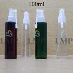 Chai PET vai ngang đầu xịt mũi 360 độ 100ml