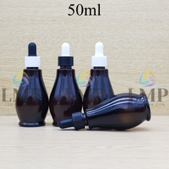 Chai đèn dầu nắp bóp khoen nhựa sọc 50ml