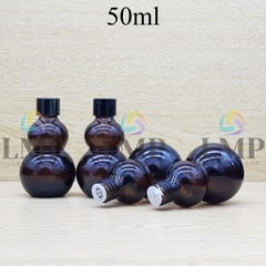 Chai hồ lô nắp vặn đen 50ml