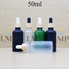 Chai tinh dầu phun mờ nắp bóp khoen vân gỗ 50ml